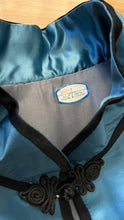 Load image into Gallery viewer, Deadstock Embroidered Blue Silk Chinese Robe
