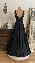 Load image into Gallery viewer, Sultry 1980’s vintage Black Olga nightgown small
