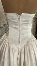 Load image into Gallery viewer, Sweetheart 1980’s Vintage White Satin and White Lace Dream Dress

