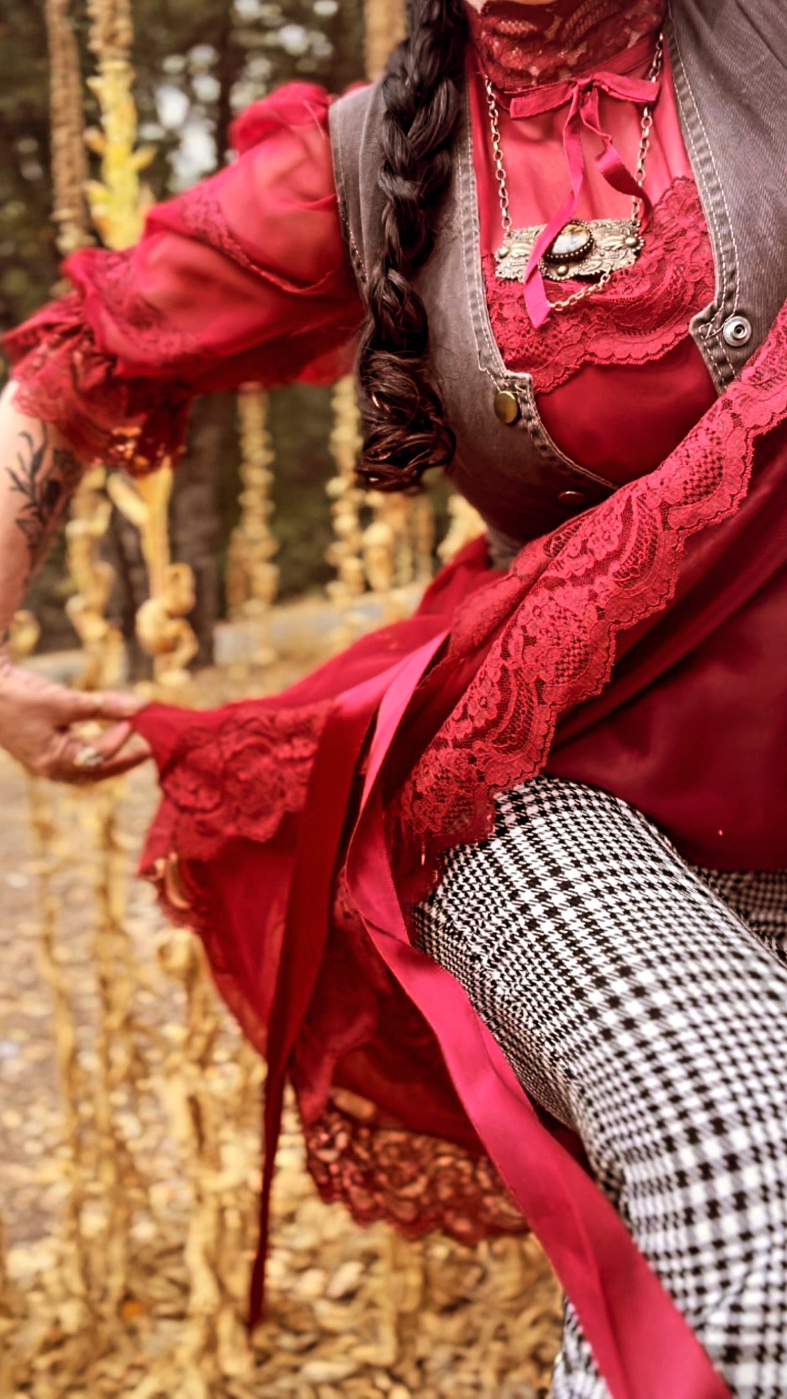 1970's Vintage Elderberry Chiffon and Lace dress by Dance Allure for A –  Strange Vintage
