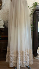 Load image into Gallery viewer, Beautiful 1970&#39;s vintage Ivory Cream Chiffon Nightgown by Intime of California
