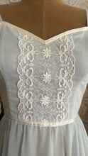Load image into Gallery viewer, Beautiful 1970's vintage Robins Egg Blue voile Gunne Sax maxi sundress
