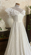 Load image into Gallery viewer, Darling 1970’s Vintage White Lace Dress by Candi Jones
