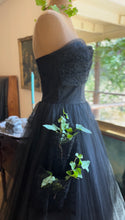 Load image into Gallery viewer, My Fairtale 1950’s Vintage Black Tulle Gown with Tiered Pockets

