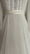 Load image into Gallery viewer, Dreamy 1970’s vintage Ivory Swiss Dot Voile Gunne Sax dress
