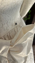 Load image into Gallery viewer, Fairytale 1980’s Vintage White Floral Cotton Bridal Gown by Laura Ashley
