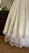 Load image into Gallery viewer, Sweetheart 1980’s Vintage White Satin and White Lace Dream Dress
