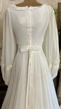 Load image into Gallery viewer, Dreamy 1970’s vintage Ivory Swiss Dot Voile Gunne Sax dress
