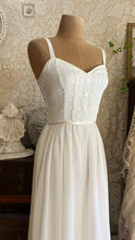 Load image into Gallery viewer, Bridal Collection 1970's vintage Dove White voile Gunne Sax maxi sundress
