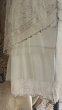 Load image into Gallery viewer, Pretty 2000’s Y2K era Ivory and White Embroidered Net Dress and Slip by Nataya
