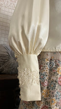 Load image into Gallery viewer, 1970’s vintage Butter Cream Satin Gunne Sax Button Back Blouse
