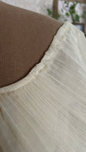 Load image into Gallery viewer, Butter Cream Cotton Crepe 1970’s 1980’s Vintage Off Shoulder Dress
