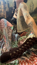 Load image into Gallery viewer, Handmade Vintage cream Fishnet and Crochet Vest
