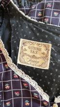 Load image into Gallery viewer, 1970’s Vintage Black Calico Side Tie Gunne Sax Dress
