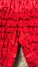 Load image into Gallery viewer, Darling 1970’s vintage red ruffle long leg bloomer panties Partners Please by Malco Modes
