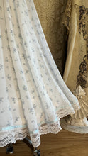 Load image into Gallery viewer, 1970’s vintage blue floral print Gunne sax maxi dress
