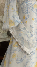 Load image into Gallery viewer, Beautiful 1970’s vintage White Voile Marigold Print Gunne Sax dress
