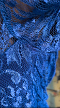 Load image into Gallery viewer, Sale~ 1980’s Vintage Royal Blue Lace Dress by A La Carte
