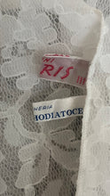 Load image into Gallery viewer, Pretty 1950’s 1960s White Alencon Lace Peignoir Robe
