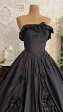 Load image into Gallery viewer, Gothic Fairytale 1980’s Vintage Black Cotton Bridal Gown by Laura Ashley
