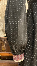 Load image into Gallery viewer, 1970’s Vintage Black Calico Side Tie Gunne Sax Dress
