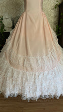 Load image into Gallery viewer, Beautiful 1980’s Vintage Pink Lace and Taffeta Strapless Dream Dress
