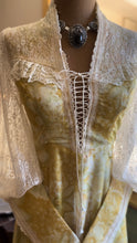 Load image into Gallery viewer, The Love Witch 1970’s Vintage Yellow Floral Voile Gunne Sax Dress
