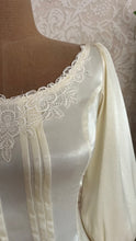 Load image into Gallery viewer, 1970’s vintage Butter Cream Satin Gunne Sax Button Back Blouse
