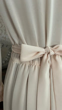 Load image into Gallery viewer, 1970's Vintage Ivory Chiffon and Lace Secretary Dress by R.E.O. Originals
