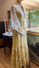 Load image into Gallery viewer, The Love Witch 1970’s Vintage Yellow Floral Voile Gunne Sax Dress
