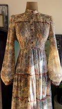 Load image into Gallery viewer, 1970’s Vintage Rose and Garden Floral Print Dress by Jody T
