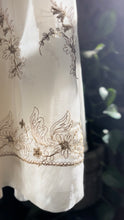 Load image into Gallery viewer, Femina of Paris New York 1950’s Vintage Embroidered Chiffon Peignoir Robe and Nightgown set
