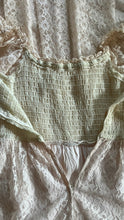 Load image into Gallery viewer, 1980’s Vintage Butter Cream Lace Off Shoulder Candi Jones Dress
