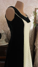 Load image into Gallery viewer, Medieval vibes 1970’s vintage Darkest Green Velveteen Candi Jones Dress
