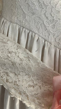 Load image into Gallery viewer, Fairytale 1980’s Vintage White Floral Cotton Bridal Gown by Laura Ashley
