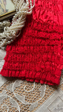 Load image into Gallery viewer, Darling 1970’s vintage red ruffle long leg bloomer panties Partners Please by Malco Modes

