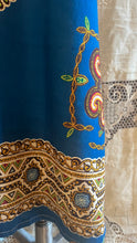Load image into Gallery viewer, Outrageous 1970’s Vintage Angel Sleeve Infinity Knot Dashiki Print Caftan Kaftan Dress
