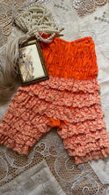 Load image into Gallery viewer, Darling 1970’s vintage orange ruffle long leg bloomer panties l
