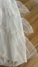 Load image into Gallery viewer, Incredible 1980’s Vintage White Satin and Tiered Lace Strapless Dream Dress
