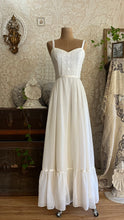 Load image into Gallery viewer, Bridal Collection 1970's vintage Dove White voile Gunne Sax maxi sundress
