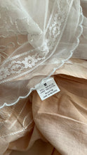 Load image into Gallery viewer, Old Stock 2000’s era Peaches and Cream Embroidered Net Cotton Dress by Nataya
