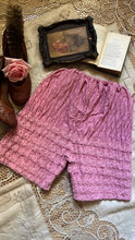 Load image into Gallery viewer, Darling 1970’s vintage dusty rose pink ruffle long leg bloomer panties Partners Please by Malco Modes
