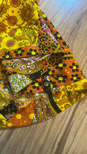 Load image into Gallery viewer, Psychedelic 1960’s Vintage Floral Patchwork Print Barkcloth Mini Dress Paradise Hawaii of Honolulu
