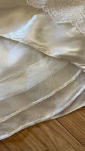 Load image into Gallery viewer, Perfect 1980’s Vintage White Satin and Tiered Lace Dream Dress

