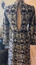 Load image into Gallery viewer, 1960’s Vintage Embroidered Cocoa Velveteen Maxi by Joseph Magnin
