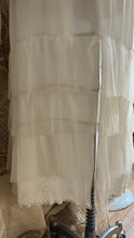 Load image into Gallery viewer, Pretty 2000’s Y2K era Ivory and White Embroidered Net Dress and Slip by Nataya
