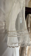 Load image into Gallery viewer, Pretty 2000’s Y2K era Ivory and White Embroidered Net Dress and Slip by Nataya
