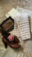 Load image into Gallery viewer, Darling 1970’s vintage ivory lace ruffle long leg bloomer panties pettipants
