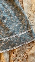 Load image into Gallery viewer, Childs 1970’s vintage Duck Egg Blue Floral Calico Jeunnes Filles Gunne Sax Sundress
