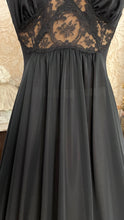Load image into Gallery viewer, Sultry 1980’s vintage Black Olga nightgown small
